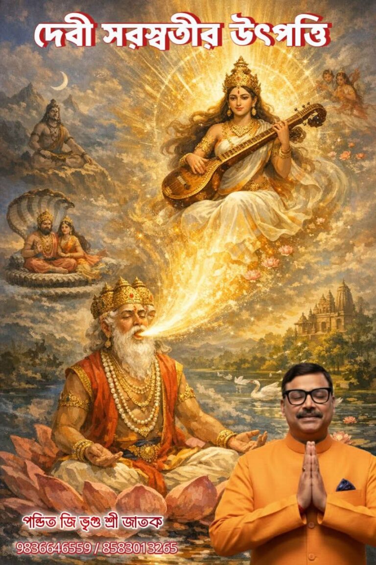 সরস্বতী মাহাত্ম্য – দেবী সরস্বতীর উৎপত্তি