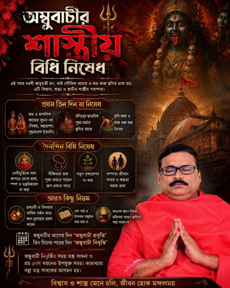 অম্বুবাচীর শাস্ত্রীয় বিধি নিষেধ