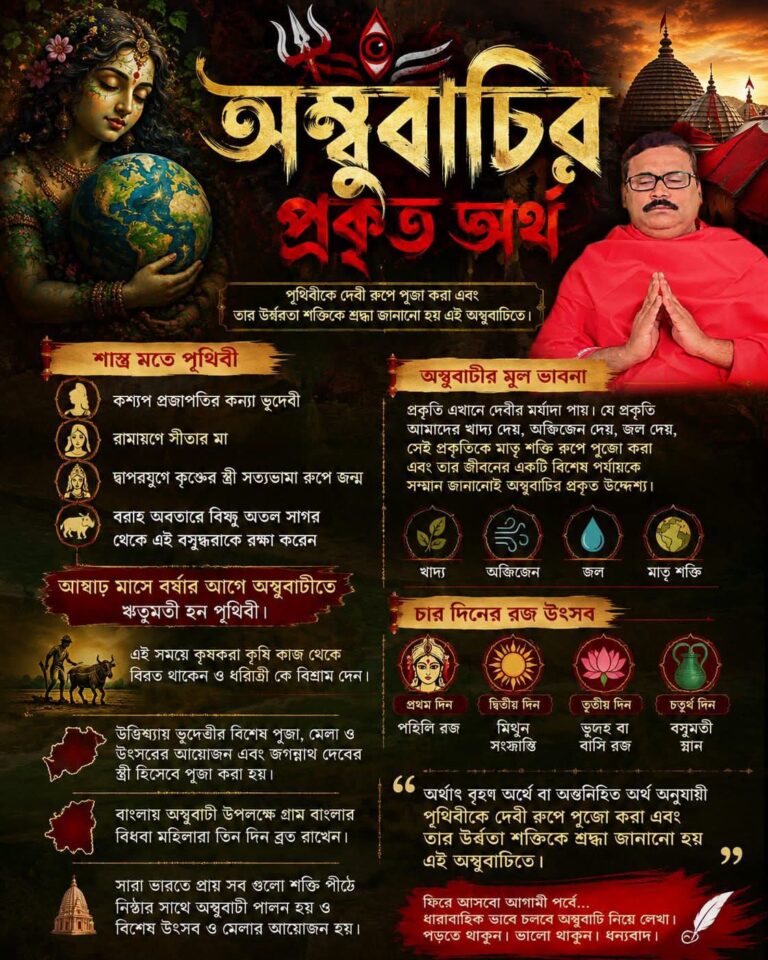 অম্বুবাচির প্রকৃত অর্থ